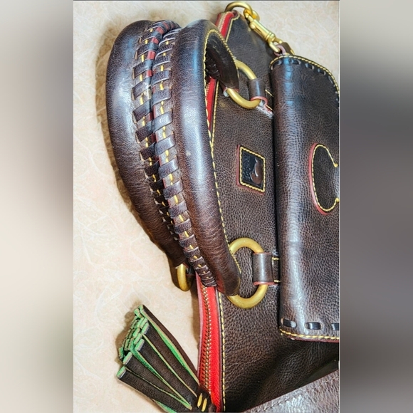 Dooney & Bourke Florentine Leather Pocket Satchel In Italian Vacchetta - Picture 8 of 16